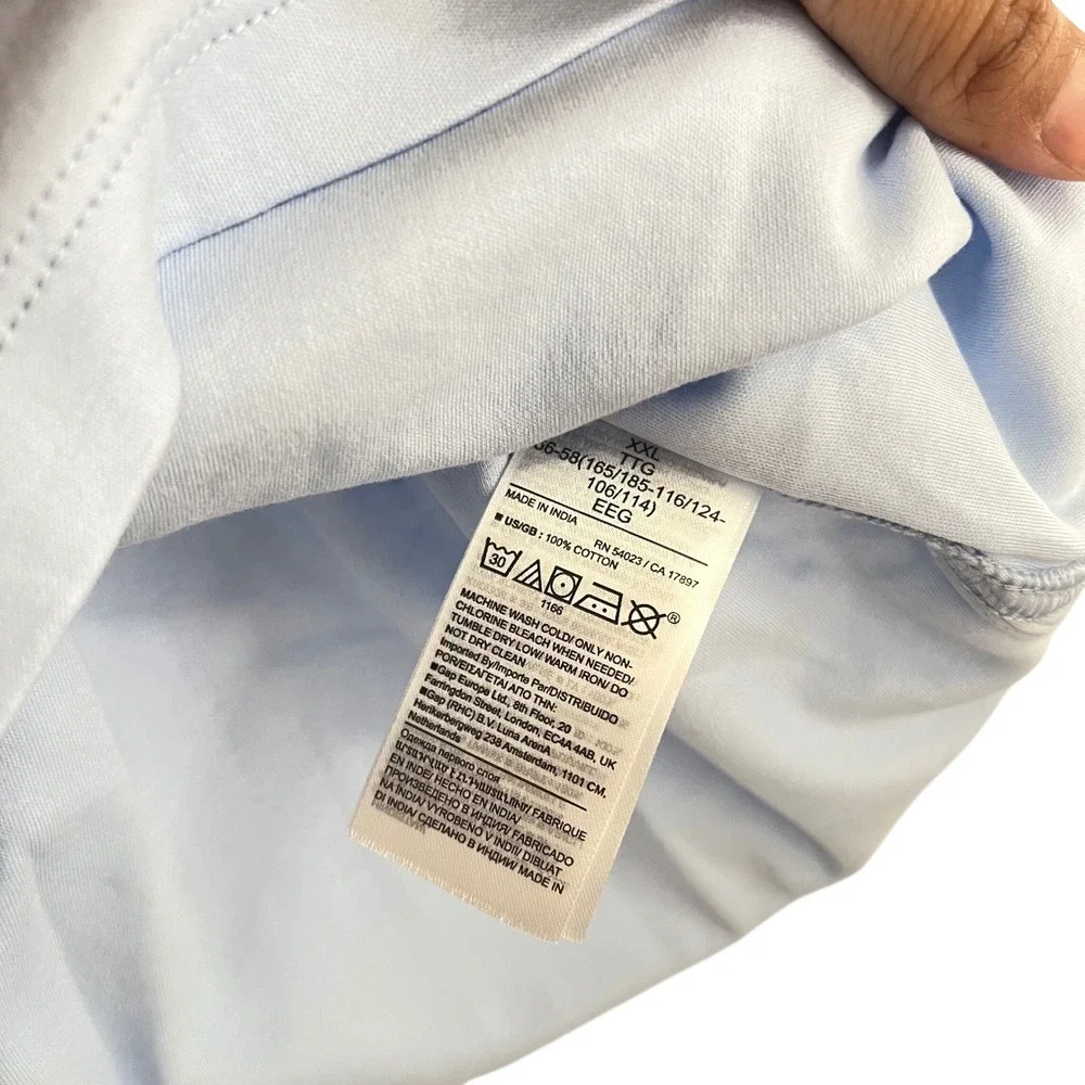 Banana Republic Men's Light Blue Luxury Touch Crewneck TShirt XXL Cotton NWT